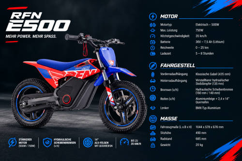 E-Cross Bike RFN Apollo E500 36V 7,5Ah